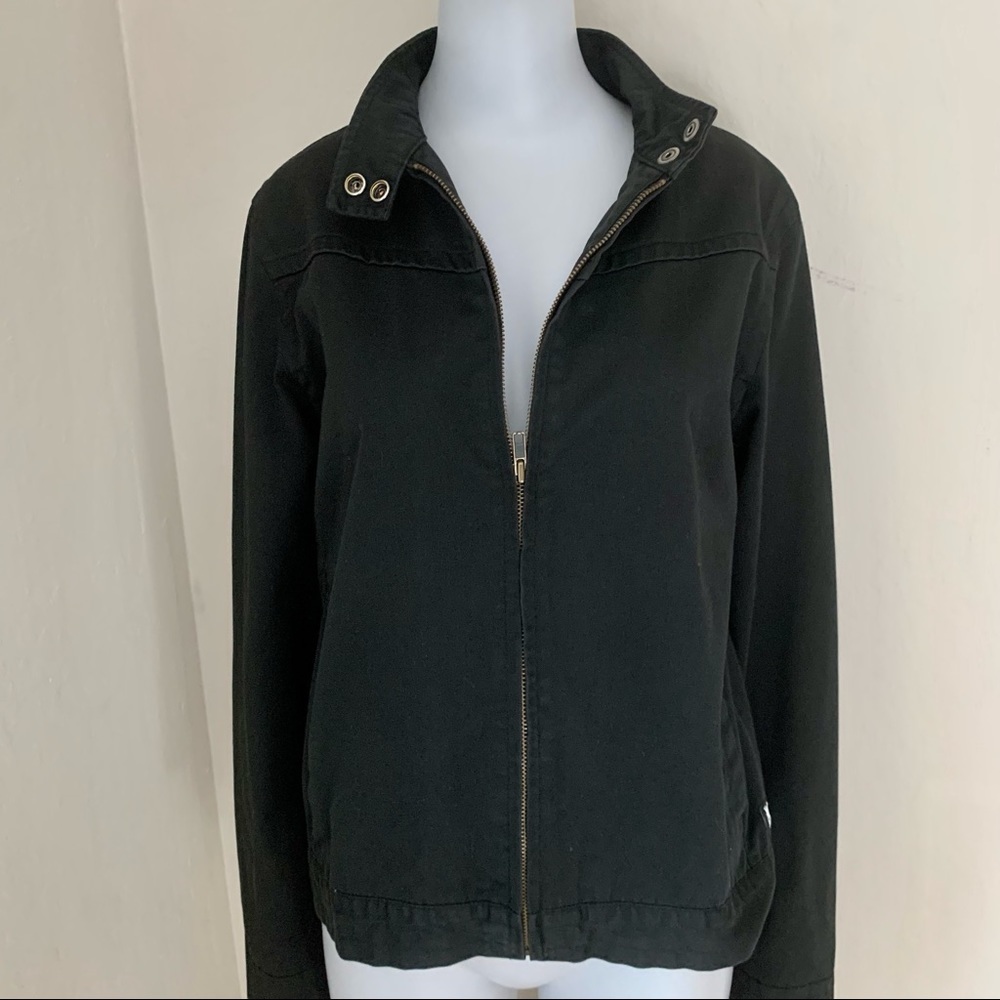 VOLCOM Frochickie Jacket Full Zip Twill Cotton Black Utility Size Large - Picture 7 of 16